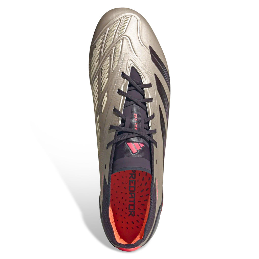 adidas Predator Elite FG Soccer Cleats (Platinum/Black/Carbon)