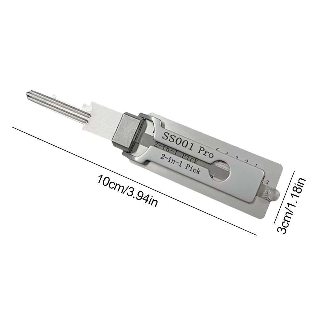 Lock Pick and Decoder Tool Stainless Steel