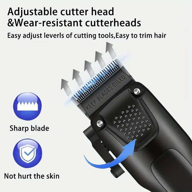 Hair Trimmer Set Rechargeable Beard Grooming Kit