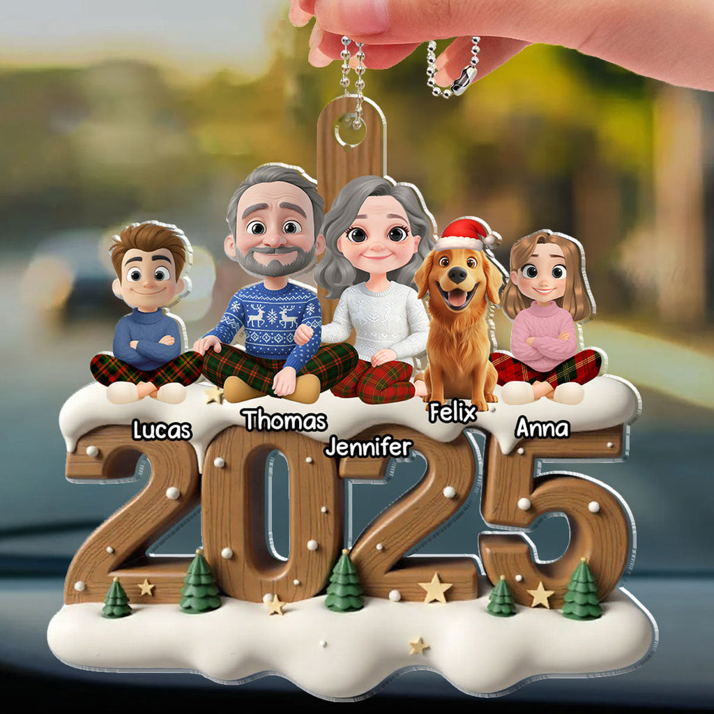 As A Family Onwards Extended Ver - Personalized Custom 3D Effect Car Ornament
