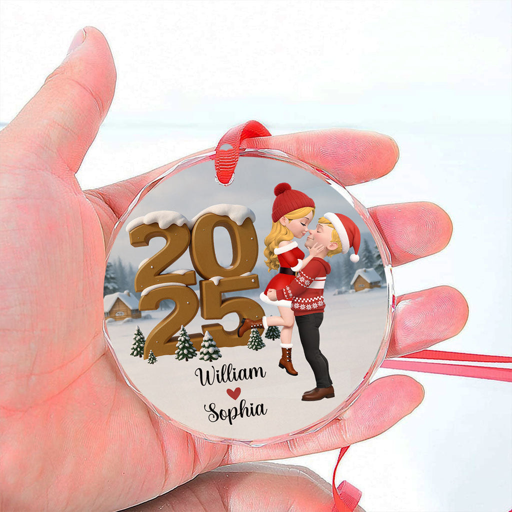 As A Couple Now Onwards - Personalized Custom 3D Effect Glass Ornament