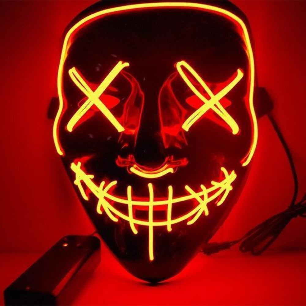 Halloween Mask LED Light Up Glowing Party Costume Accessory