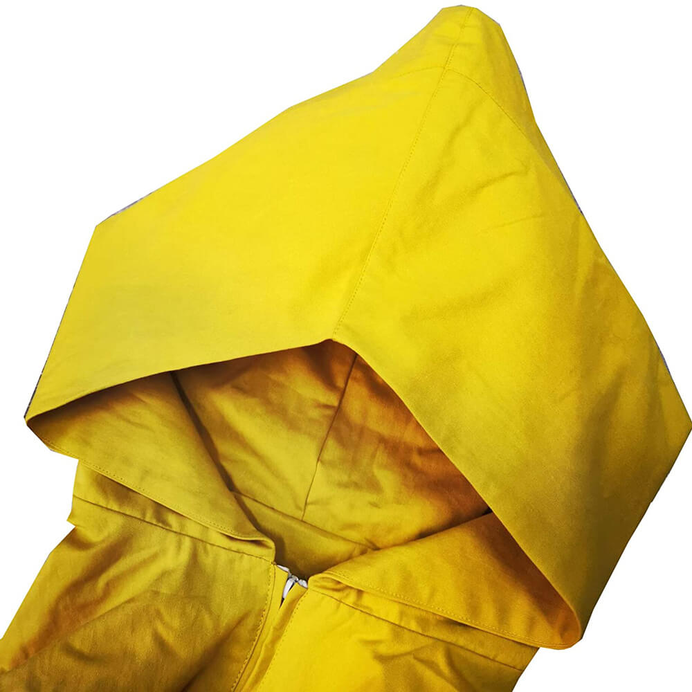 Halloween Costume Yellow Hooded Raincoat Jacket