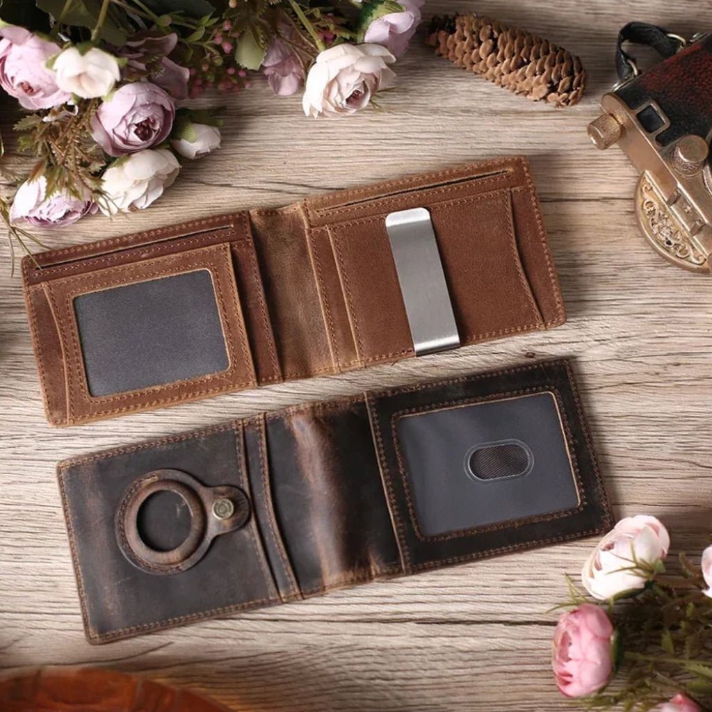 Leather Wallet RFID Slim Card Holder Pouch