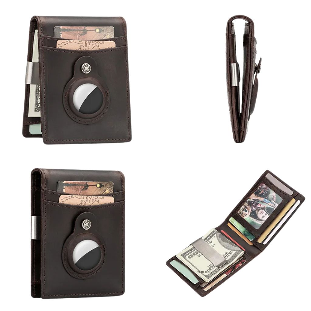 Leather Wallet RFID Slim Card Holder Pouch