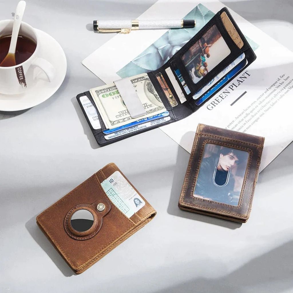 Leather Wallet RFID Slim Card Holder Pouch