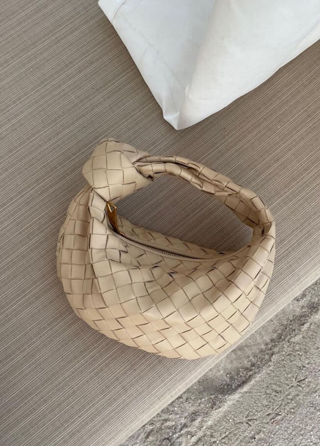 Handbag Vegan Leather Woven Shoulder Bag