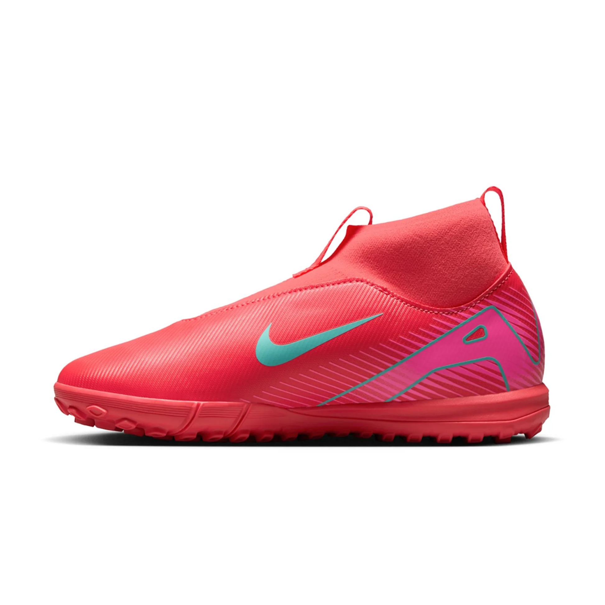 Nike Jr. Zoom Superfly 10 Academy Turf Soccer Shoes (Ember Glow/Aurora Green)