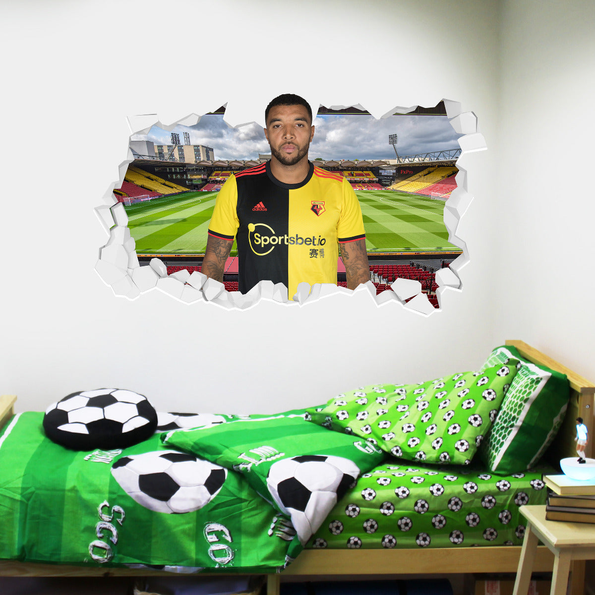Watford FC - Troy Deeney Broken Wall Sticker