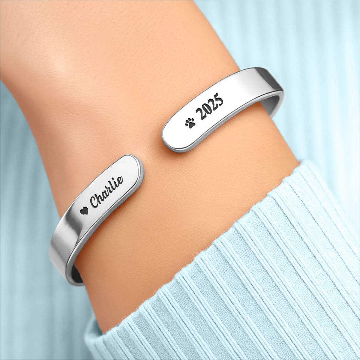 A Hug From Heaven - Personalized Custom Bracelet Cuff