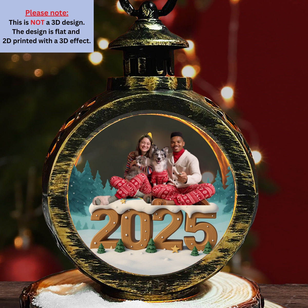 As A Family Now Onwards Photo - Personalized Custom 3D Effect Christmas Lantern