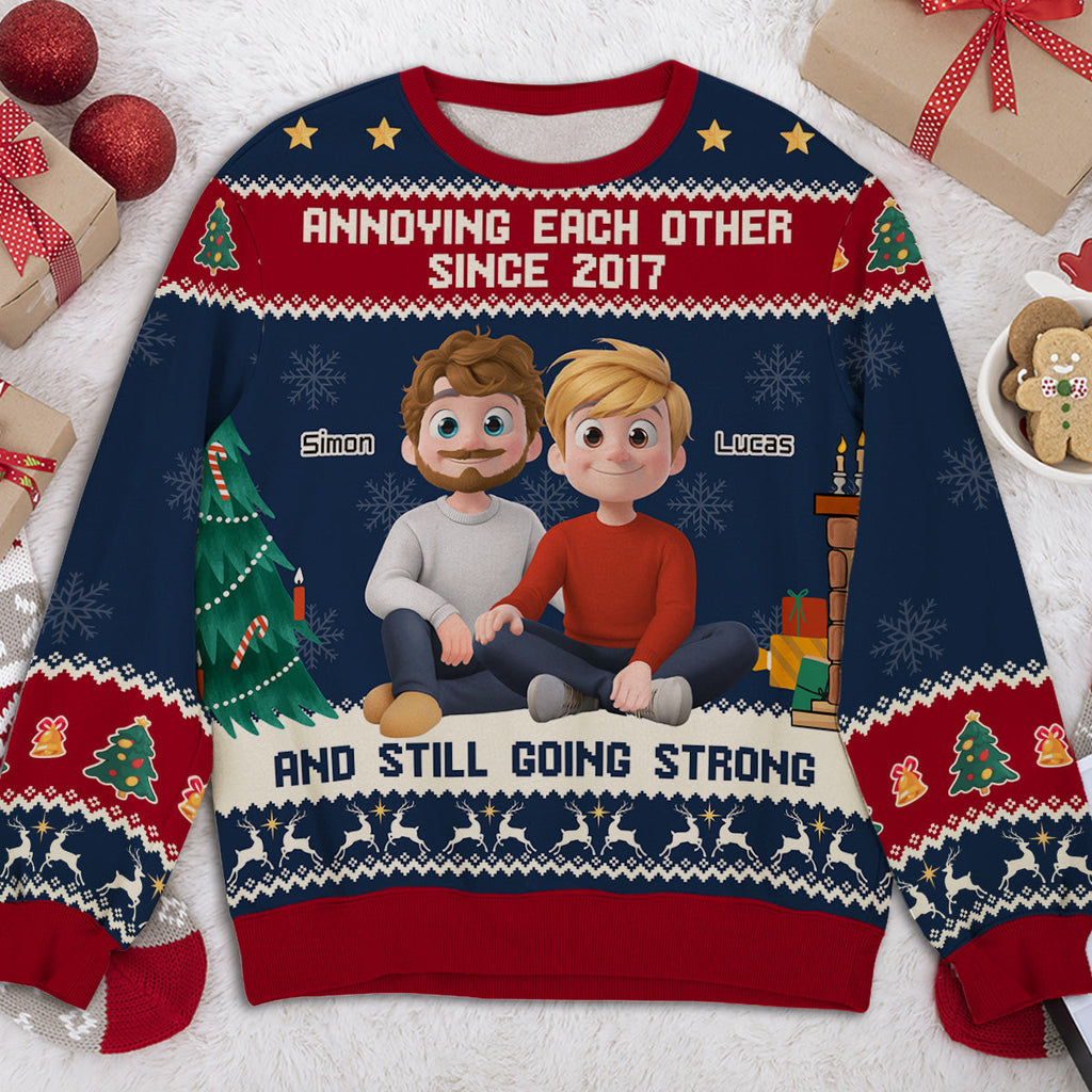 Annoying Each Other Christmas - Personalized Custom All-Over-Print Sweatshirt