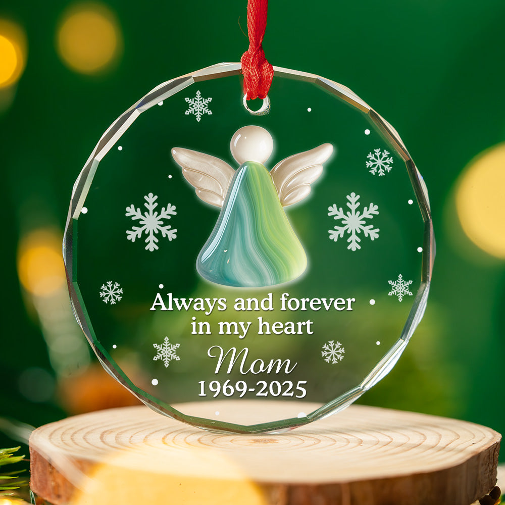 Always And Forever - Personalized Custom Glass Ornament
