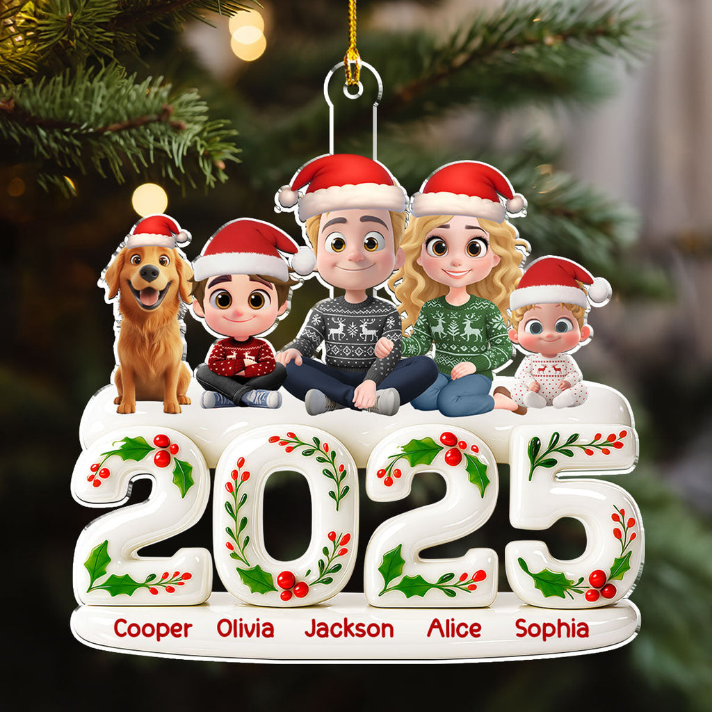 Whole Family Hunt Rewards - Personalized Custom 3D Effect Acrylic Ornament