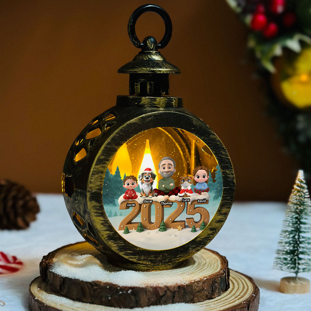 As A Family Onwards Extended Ver - Personalized Custom 3D Effect Christmas Lantern