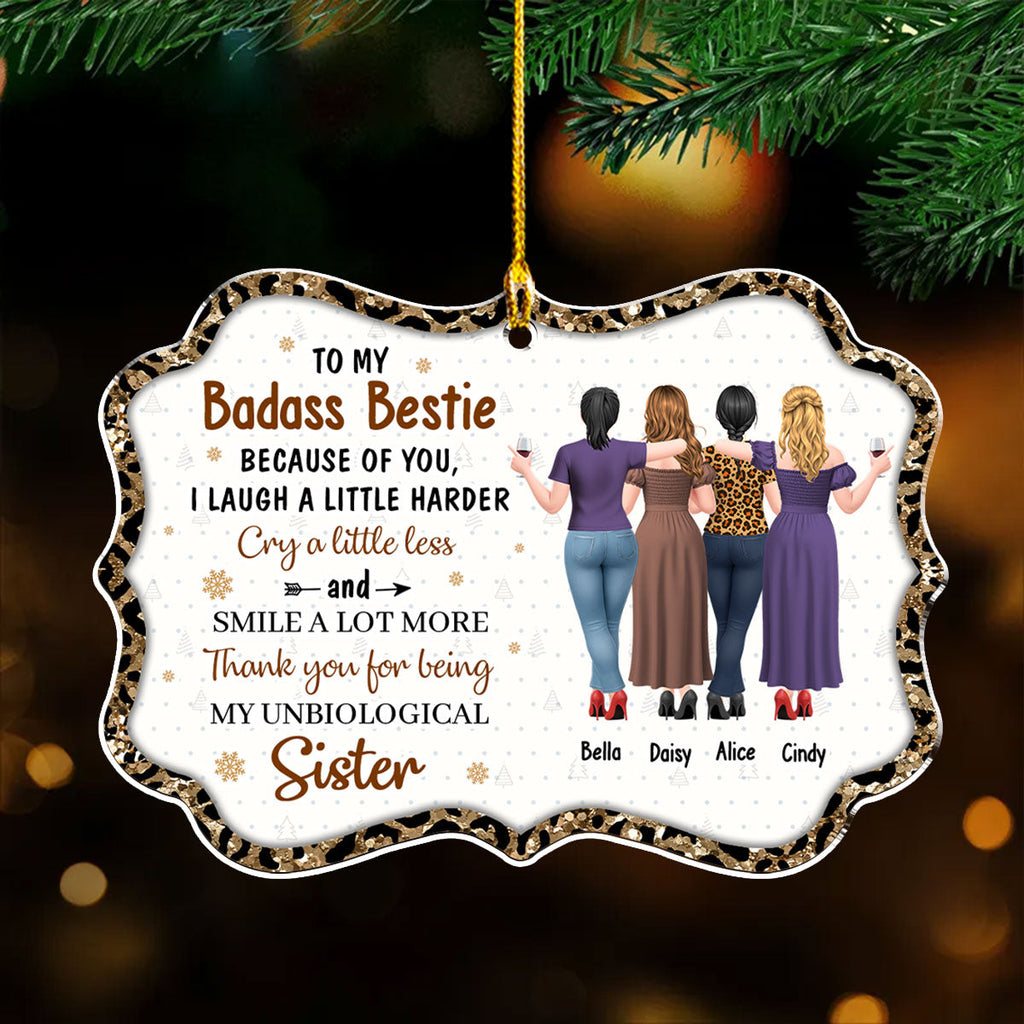 Thank You for Being My Unbiological Sister - Personalized Custom Acrylic Ornament
