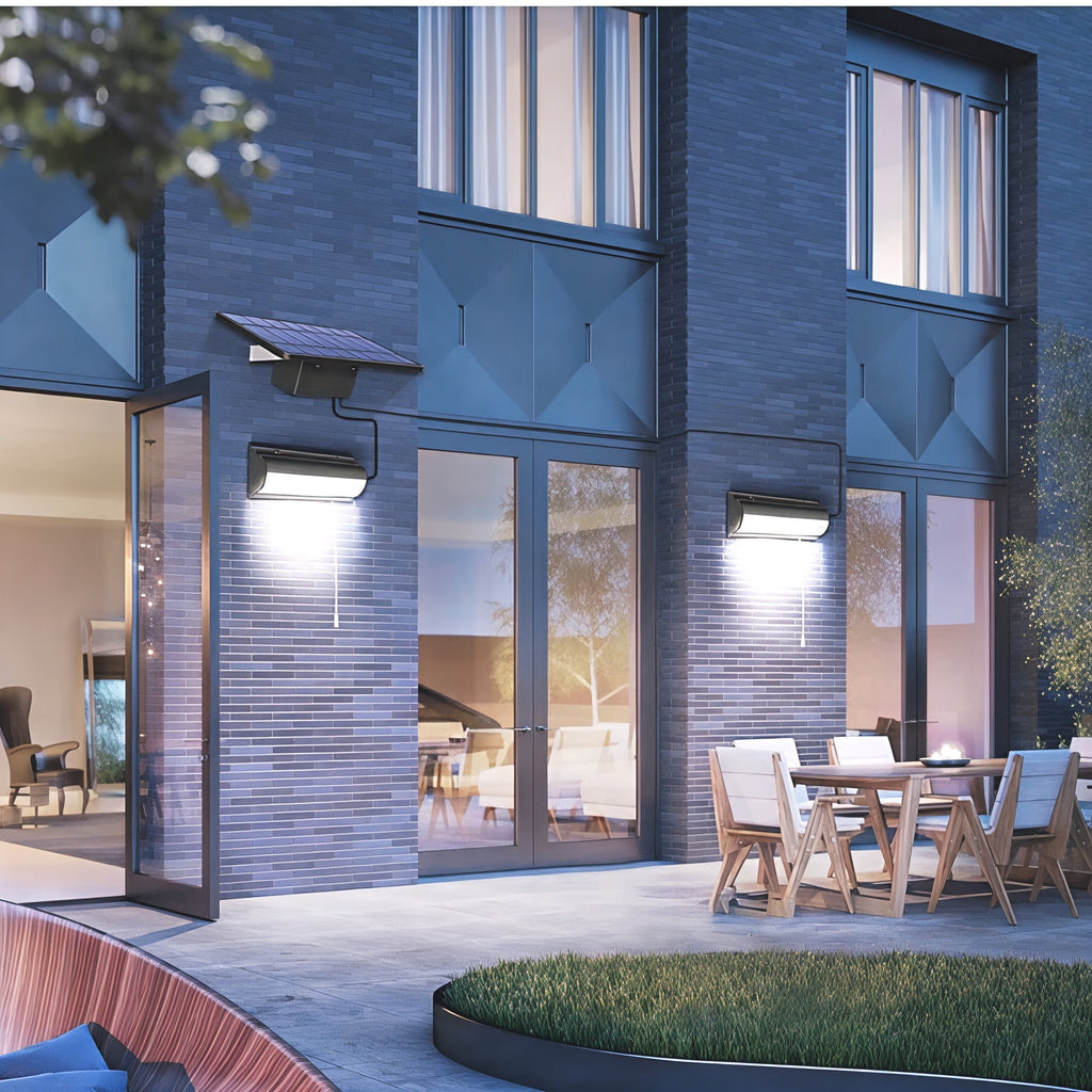 Solar Powered Outdoor Modern LED Wall Light