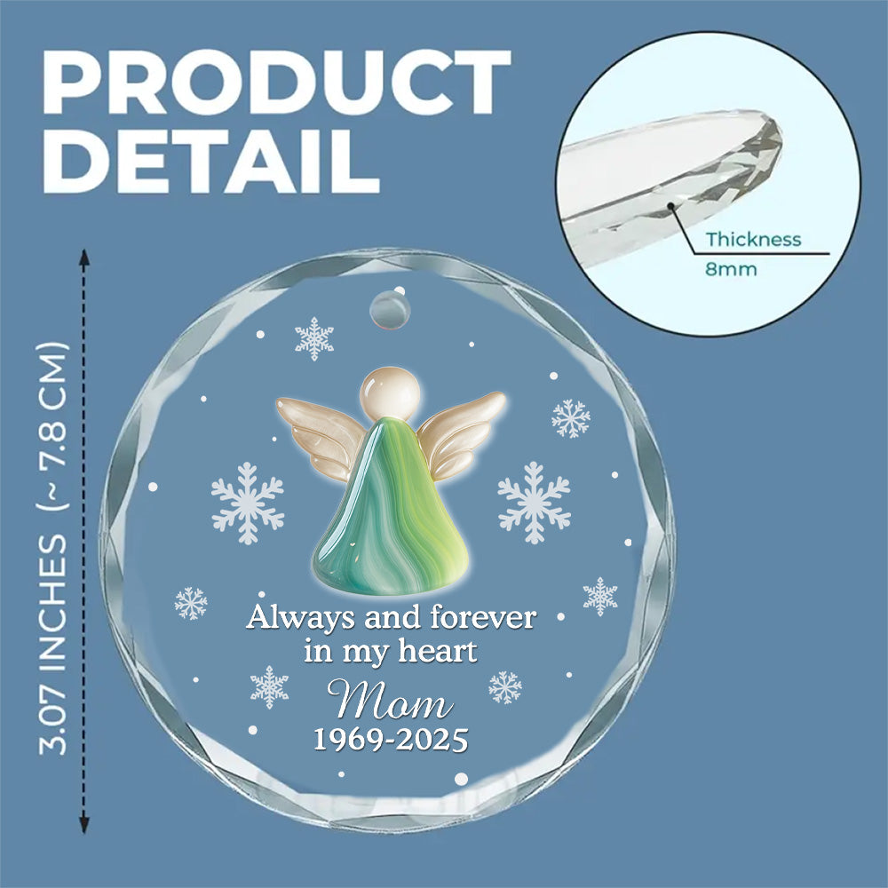 Always And Forever - Personalized Custom Glass Ornament