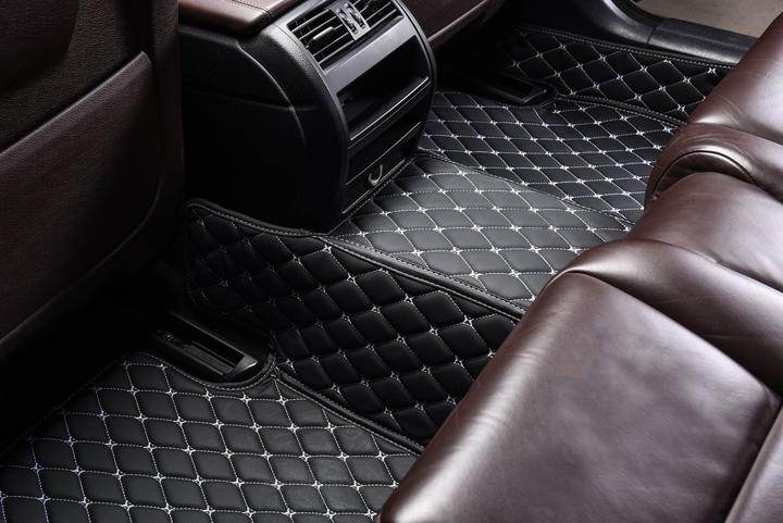 Car Floor Mats Waterproof Leather Black Custom