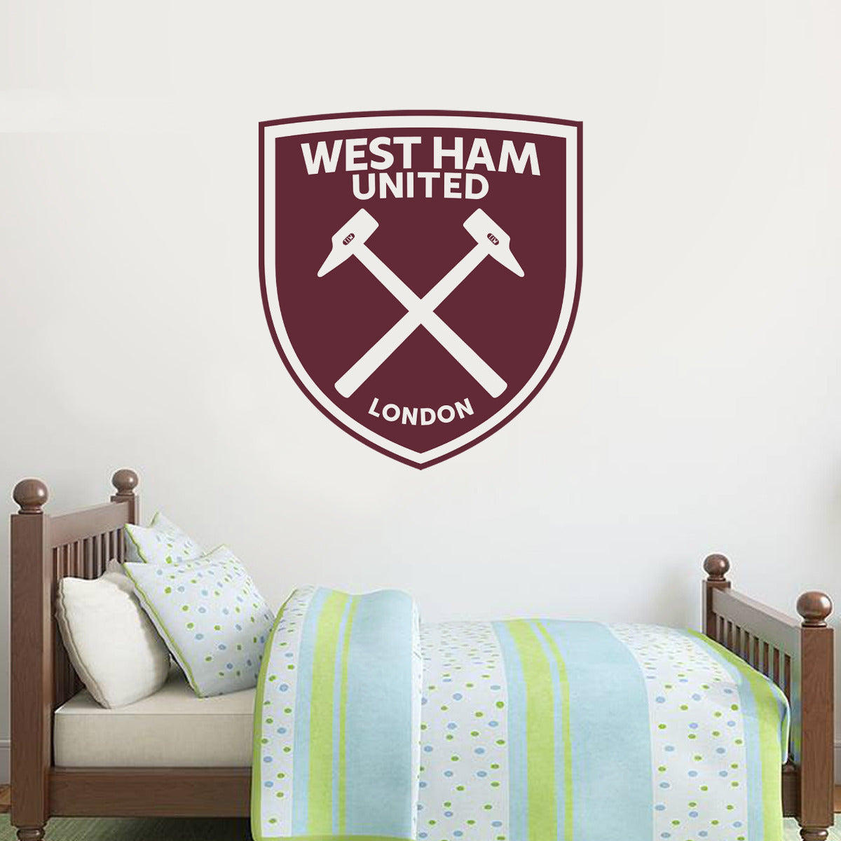 West Ham United Football Club - One Colour Crest (Option 2)