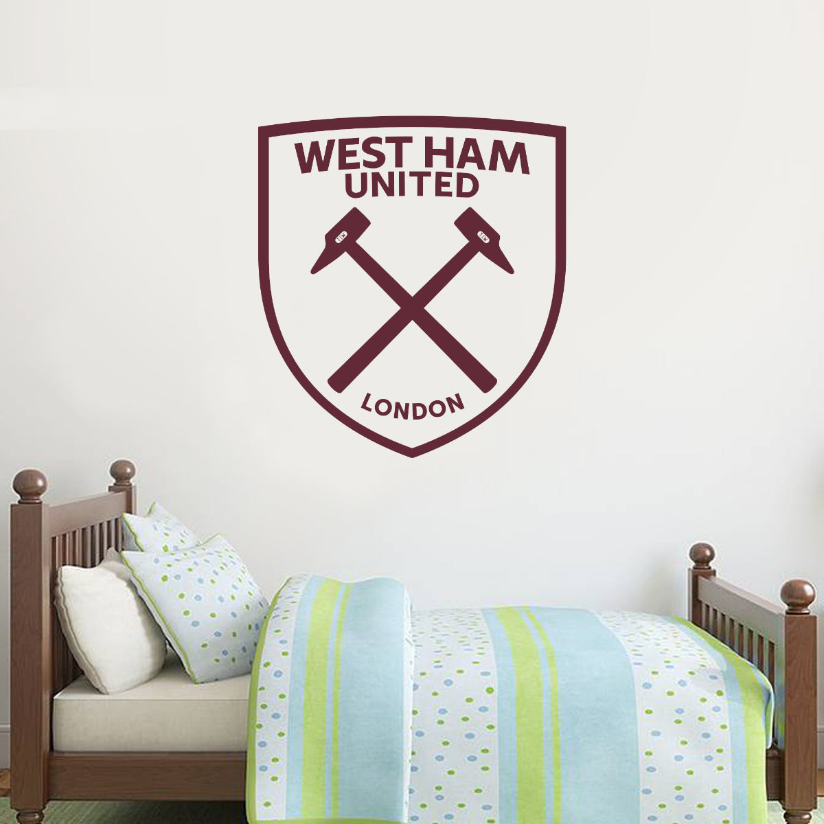 West Ham United Football Club - One Colour Crest (Option 1)