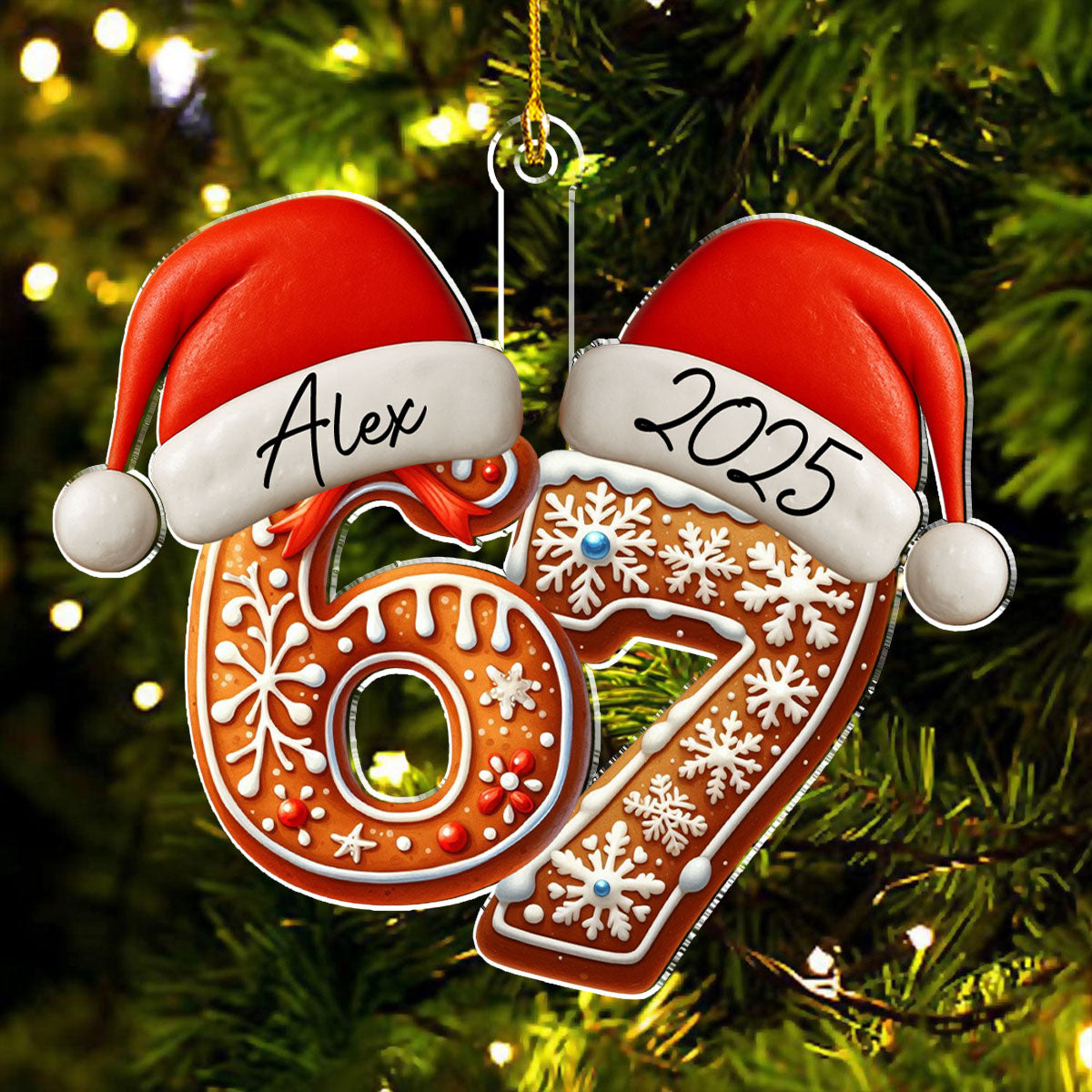Alpha Six Seven Slang - Personalized Custom Acrylic Ornament