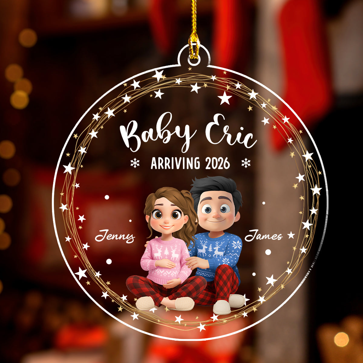 Arrive To This World - Personalized Custom Acrylic Ornament