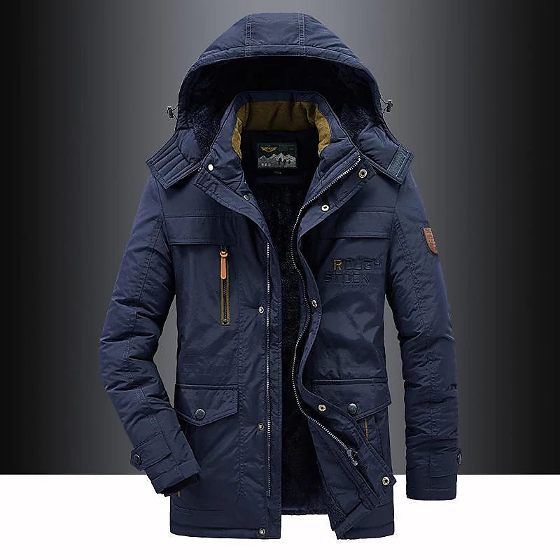Men's Fleece Lined Winter Parka Jacket