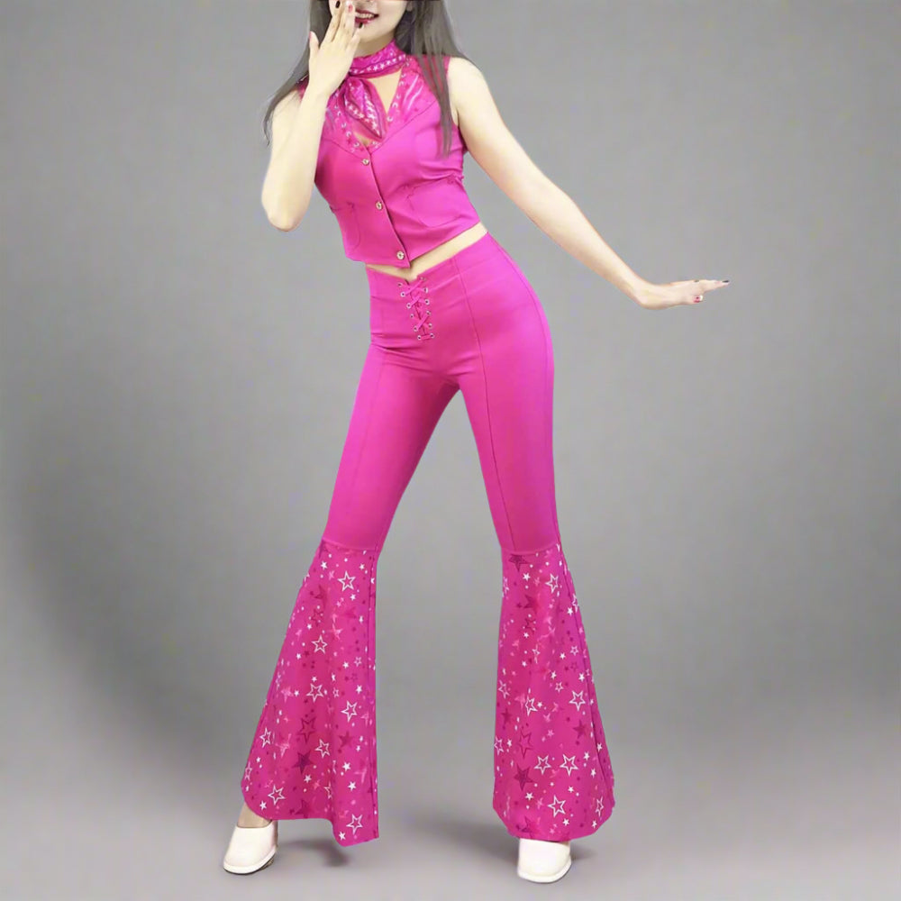 Halloween Costume Pink Cowgirl Outfit Set