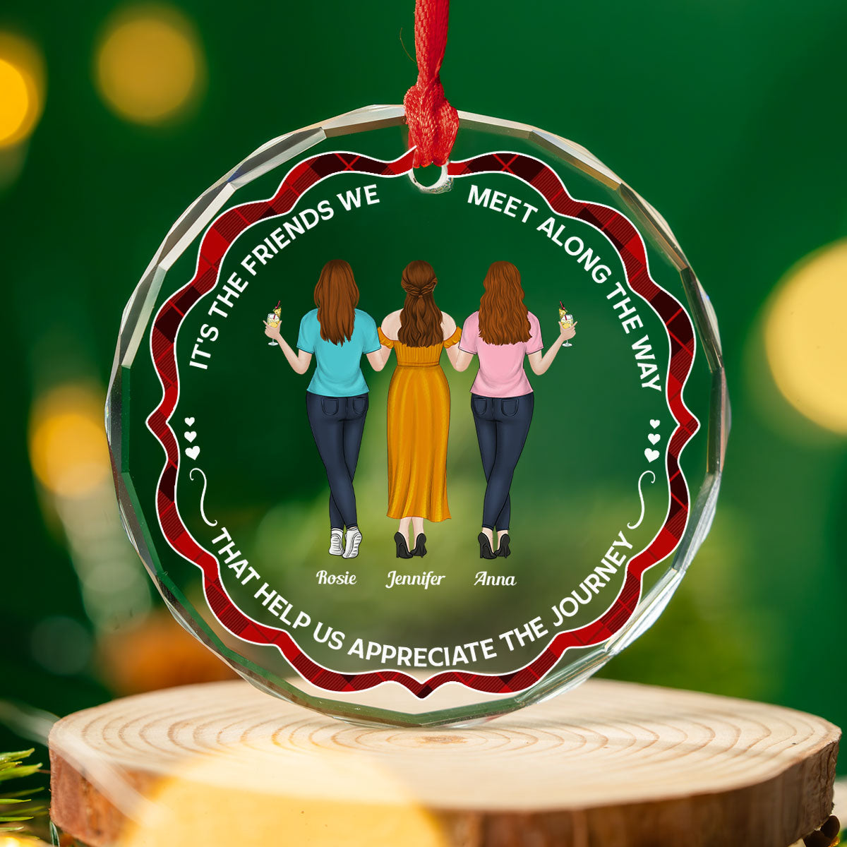 Appreciate The Journey - Personalized Custom Glass Ornament