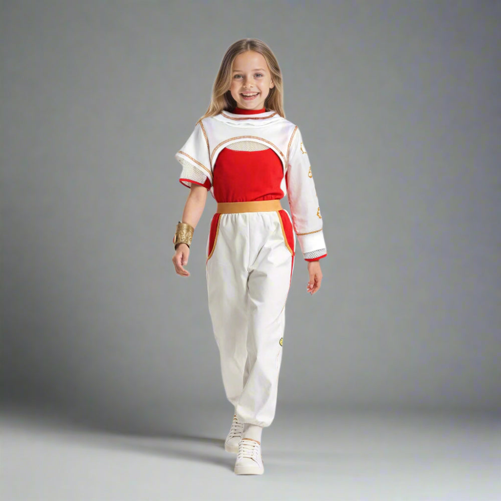 Girls Halloween Costume White Vampire Outfit Set